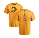 NHL Adidas Pittsburgh Penguins #8 Mark Recchi Gold One Color Backer T-Shirt