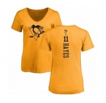 NHL Women Adidas Pittsburgh Penguins #11 Jimmy Hayes Gold One Color Backer T-Shirt