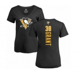 NHL Women Adidas Pittsburgh Penguins #38 Derek Grant Black Backer T-Shirt