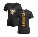 NHL Women Adidas Pittsburgh Penguins #73 Jack Johnson Black Backer T-Shirt