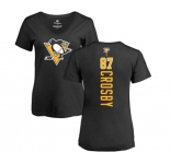 NHL Women Adidas Pittsburgh Penguins #87 Sidney Crosby Black Backer T-Shirt
