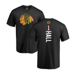 NHL Adidas Chicago Blackhawks #1 Glenn Hall Black Backer T-Shirt