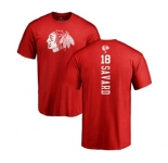 NHL Adidas Chicago Blackhawks #18 Denis Savard Red One Color Backer T-Shirt