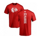 NHL Adidas Chicago Blackhawks #23 Brandon Manning Red One Color Backer T-Shirt