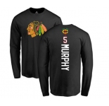 NHL Adidas Chicago Blackhawks #5 Connor Murphy Black Backer Long Sleeve T-Shirt