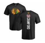 NHL Adidas Chicago Blackhawks #50 Corey Crawford Black Backer T-Shirt