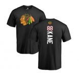 NHL Adidas Chicago Blackhawks #88 Patrick Kane Black Backer T-Shirt