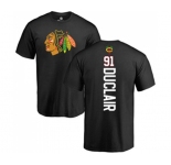NHL Adidas Chicago Blackhawks #91 Anthony Duclair Black Backer T-Shirt