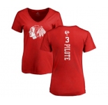 NHL Women Adidas Chicago Blackhawks #3 Pierre Pilote Red One Color Backer T-Shirt