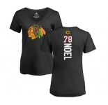 NHL Women Adidas Chicago Blackhawks #78 Nathan Noel Black Backer T-Shirt