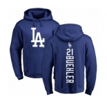 MLB Nike Los Angeles Dodgers #21 Walker Buehler Royal Blue Backer Pullover Hoodie