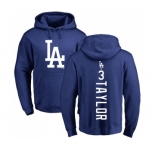 MLB Nike Los Angeles Dodgers #3 Chris Taylor Royal Blue Backer Pullover Hoodie