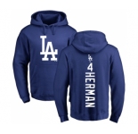 MLB Nike Los Angeles Dodgers #4 Babe Herman Royal Blue Backer Pullover Hoodie