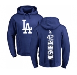 MLB Nike Los Angeles Dodgers #42 Jackie Robinson Royal Blue Backer Pullover Hoodie