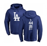 MLB Nike Los Angeles Dodgers #44 Rich Hill Royal Blue Backer Pullover Hoodie