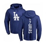 MLB Nike Los Angeles Dodgers #7 Julio Urias Royal Blue Backer Pullover Hoodie