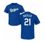 MLB Nike Los Angeles Dodgers #21 Walker Buehler Royal Blue Name & Number T-Shirt