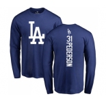 MLB Nike Los Angeles Dodgers #31 Joc Pederson Royal Blue Backer Long Sleeve T-Shirt