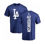 MLB Nike Los Angeles Dodgers #42 Jackie Robinson Royal Blue Backer T-Shirt