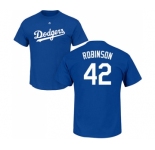 MLB Nike Los Angeles Dodgers #42 Jackie Robinson Royal Blue Name & Number T-Shirt