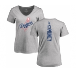 MLB Women's Nike Los Angeles Dodgers #13 Max Muncy Ash Backer T-Shirt