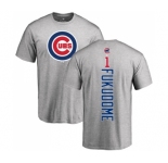 MLB Nike Chicago Cubs #1 Kosuke Fukudome Ash Backer T-Shirt