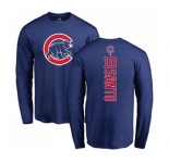 MLB Nike Chicago Cubs #10 Ron Santo Royal Blue Backer Long Sleeve T-Shirt