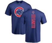 MLB Nike Chicago Cubs #10 Ron Santo Royal Blue Backer T-Shirt