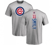 MLB Nike Chicago Cubs #11 Drew Smyly Ash Backer T-Shirt