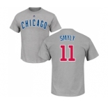 MLB Nike Chicago Cubs #11 Drew Smyly Gray Name & Number T-Shirt