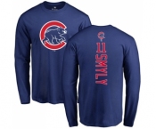 MLB Nike Chicago Cubs #11 Drew Smyly Royal Blue Backer Long Sleeve T-Shirt