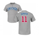MLB Nike Chicago Cubs #11 Yu Darvish Gray Name & Number T-Shirt