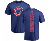 MLB Nike Chicago Cubs #12 Kyle Schwarber Royal Blue Backer T-Shirt