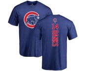 MLB Nike Chicago Cubs #14 Ernie Banks Royal Blue Backer T-Shirt