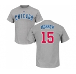 MLB Nike Chicago Cubs #15 Brandon Morrow Gray Name & Number T-Shirt