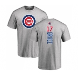 MLB Nike Chicago Cubs #17 Mark Grace Ash Backer T-Shirt