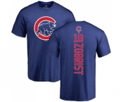 MLB Nike Chicago Cubs #18 Ben Zobrist Royal Blue Backer T-Shirt