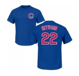 MLB Nike Chicago Cubs #22 Jason Heyward Royal Blue Name & Number T-Shirt