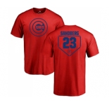 MLB Nike Chicago Cubs #23 Ryne Sandberg Red RBI T-Shirt