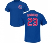 MLB Nike Chicago Cubs #23 Ryne Sandberg Royal Blue Name & Number T-Shirt