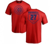 MLB Nike Chicago Cubs #27 Addison Russell Red RBI T-Shirt