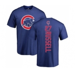 MLB Nike Chicago Cubs #27 Addison Russell Royal Blue Backer T-Shirt