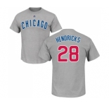 MLB Nike Chicago Cubs #28 Kyle Hendricks Gray Name & Number T-Shirt