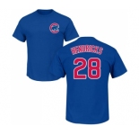 MLB Nike Chicago Cubs #28 Kyle Hendricks Royal Blue Name & Number T-Shirt