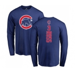 MLB Nike Chicago Cubs #3 David Ross Royal Blue Backer Long Sleeve T-Shirt