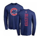 MLB Nike Chicago Cubs #34 Jon Lester Royal Blue Backer Long Sleeve T-Shirt
