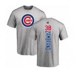 MLB Nike Chicago Cubs #38 Carlos Zambrano Ash Backer T-Shirt