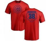 MLB Nike Chicago Cubs #38 Carlos Zambrano Red RBI T-Shirt