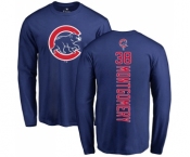 MLB Nike Chicago Cubs #38 Mike Montgomery Royal Blue Backer Long Sleeve T-Shirt
