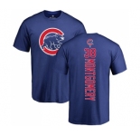 MLB Nike Chicago Cubs #38 Mike Montgomery Royal Blue Backer T-Shirt